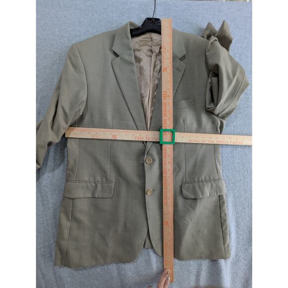 Ralph Ralph Lauren Dillard's Blazer‎ Men Size 44R Beige 100% Wool Sport Coat - Picture 14 of 15
